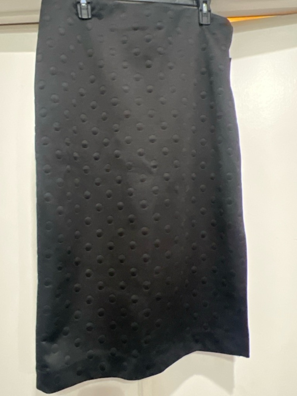 Worthington Black Textured Dot Pencil Skirt